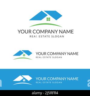 Real Estate Logo simple and minimal creative Construction, Building or Architecture Stock Vector