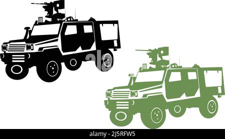 military vehicle, army off-roading truck jeep, RG outrider vector, cars automobile vector Stock Vector