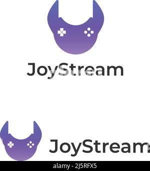 Game logo. Joystick design Game controller Infinite gamepad logo icon design Vector stylized line art logo of gamepad. Gaming concept Stock Vector