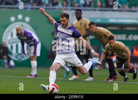 BUDAPEST, HUNGARY - APRIL 24: Yohan Croizet of Ujpest FC