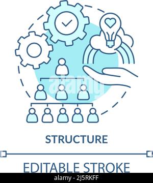 Structure turquoise concept icon Stock Vector