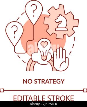 No strategy terracotta concept icon Stock Vector