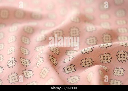 Abstract fabric colorful background with patterns closeup Stock Photo