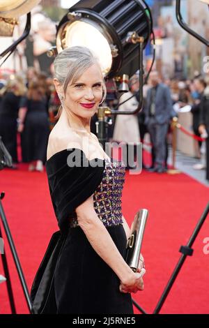 Elizabeth McGovern attending the world premiere of Downton Abbey: A New Era at Cineworld Leicester Square, London. Picture date: Monday April 25, 2022. Stock Photo