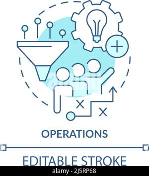 Operations turquoise concept icon Stock Vector