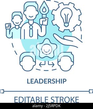 Leadership turquoise concept icon Stock Vector