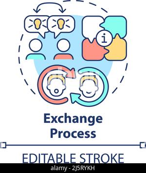 Teamwork, talk, brainstorming and process icon set Stock Vector Image ...