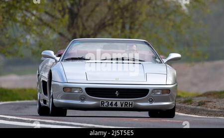 1998 silver Ferrari F355 Berlinetta Stock Photo