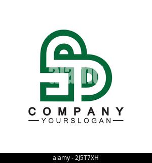 Initial letter B love heart logo design Stock Vector