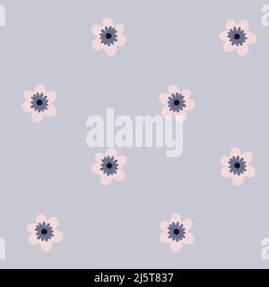 Flower pastel pattern blue Stock Vector