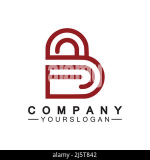 Initial letter B love heart logo design Stock Vector