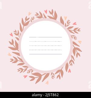 Cute branch frame Stock Vector