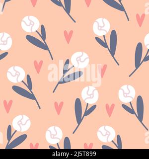 Pion cute pattern Stock Vector