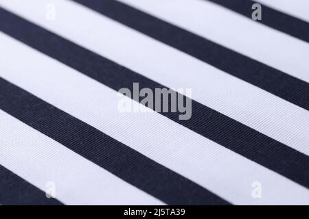 Fabric striped black white line pattern background Stock Photo