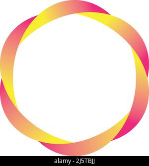 Vector graphics of an object created by combining and using tonal gradations. The result was the effect of entangled objects and a 3D effect. Stock Vector