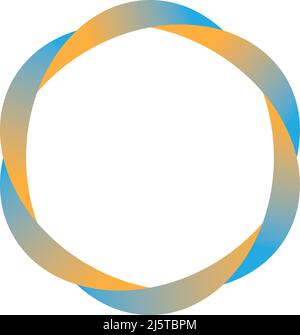 Vector graphics of an object created by combining and using tonal gradations. The result was the effect of entangled objects and a 3D effect. Stock Vector
