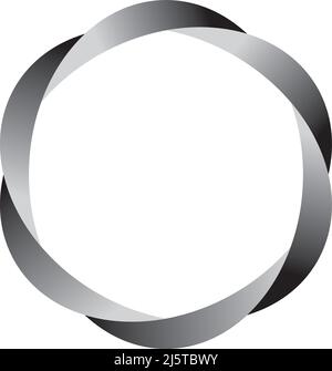 Vector graphics of an object created by combining and using tonal gradations. The result was the effect of entangled objects and a 3D effect. Stock Vector