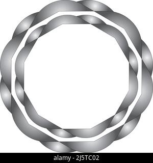 Vector graphics of an object created by combining and using tonal gradations. The result was the effect of entangled objects and a 3D effect. Stock Vector