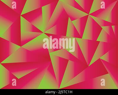 Vector graphics showing the texture resulting from the arrangement and transformation of triangles. A gradient was applied to obtain a 3D effect. Stock Vector
