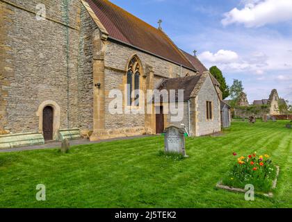 St. James the Great church in Harvington, Evesham, Worcestershire. Stock Photo