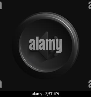 Black Sound On Isolated Round Icon. Vector illustration Stock Vector