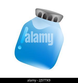 sparkling glass jar Stock Vector