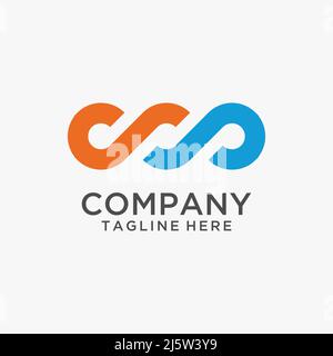 Letter SS infinity logo design Stock Vector