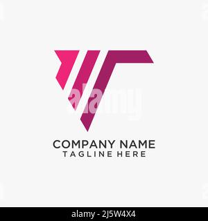 Letter T strip logo design Stock Vector