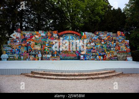 VENICE, ITALY - April 20: The Description of the World by Navin Rawanchaikul at the 59th International Art exhibition of Venice biennale on April 20, Stock Photo