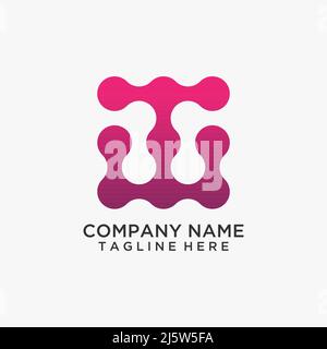 Abstract tech connect logo design Stock Vector