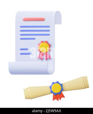 Achievement, award, grant, diploma concepts. Stock Vector