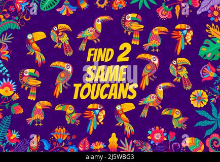 find two same birds game coloring book page Stock Vector Image & Art ...