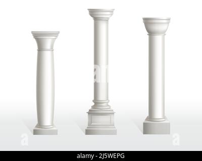Vintage classic carved architectural pillars Stock Vector Image & Art ...
