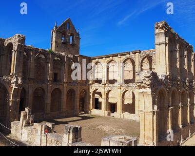 Monastery of Santa Maria de Rioseco, in the province of Burgos. Spain. Stock Photo
