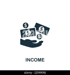 Income icon. Monochrome simple Banking icon for templates, web design ...
