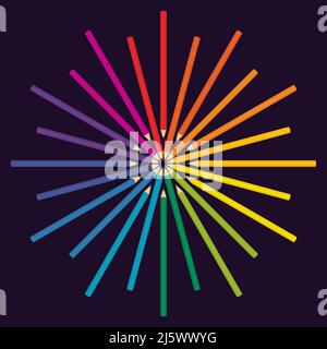 Abstract color circle. Creative palette in flat style. Stock Vector