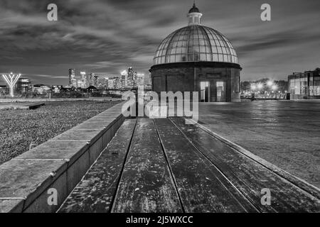 Greenwich Foot Tunnel South Glazed Dome, Greenwich, London Stock Photo