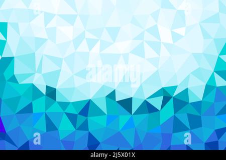 Low poly abstract background. Blue, green and cyan colors. Vector illustration Stock Vector