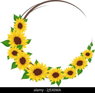 Bright Yellow Sunflower Design for Decorations illustration Stock ...
