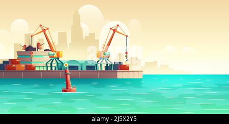 Metropolis cargo seaport Stock Vector Image & Art - Alamy