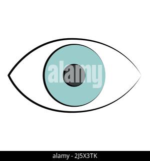 Blue Eye icon logo vector illustration Stock Vector