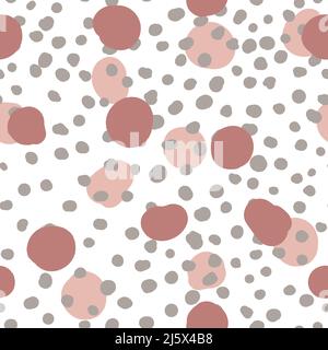 Abstract hand drown polka dots background. White dotted seamless pattern with color circles. Template design for invitation, poster, card, flyer Stock Vector