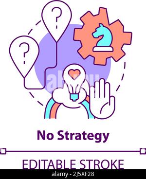 No strategy concept icon Stock Vector