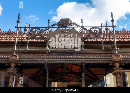 Mercado de San Miguel, covered market in Madrid, Spain Stock Photo