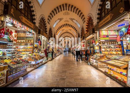 Egyptian Spice Bazaar Istanbul, Turkey Stock Photo