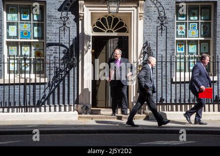 London, England, UK. 26th Apr, 2022. Ministers seen leaving 10 Downing Street after cabinet meeting. (Credit Image: © Tayfun Salci/ZUMA Press Wire) Stock Photo