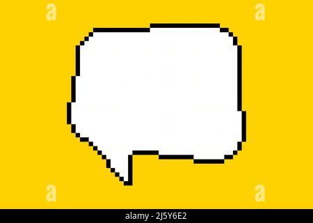 Pixel speech bubble icon simple design Stock Vector