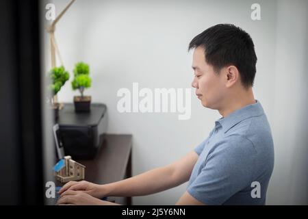 Male architect working in office Stock Photo