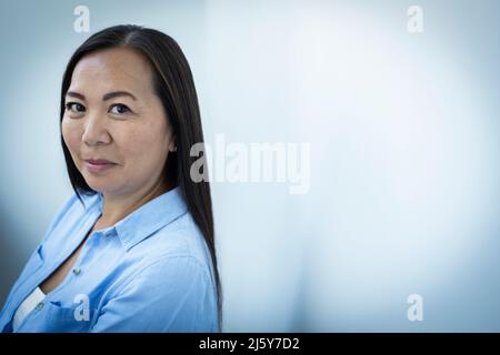 Portrait confident businesswoman Stock Photo