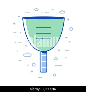 Menstrual Women Cup Sustainable Hygiene Line Icon Stock Vector